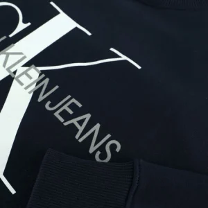 magasin en ligne Calvin Klein Chandail Iconic Monogram Crewneck En Bleu 15