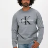 Livraison gratuite Calvin Klein Chandail Iconic Monogram Crewneck En Gris 19