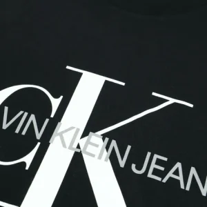 Calvin Klein T-shirt Iconic Monogram Ss Slim Tee En Noir solde en ligne 15