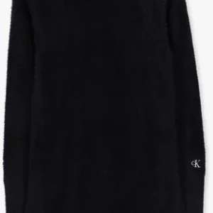 Calvin Klein Mini Robe Fluffy Sweater Dress En Noir Retour gratuit en magasin. 13