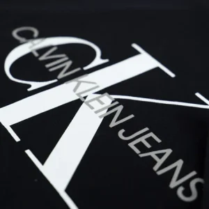 mode Calvin Klein T-shirt Core Monogram Logo Regular Fit En Noir 15