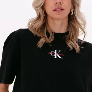 Calvin Klein T-shirt Monogram Boyfriend Fit Tee En Noir vente en ligne 11