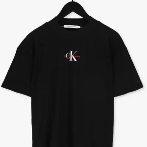 Calvin Klein T-shirt Monogram Boyfriend Fit Tee En Noir vente en ligne 13