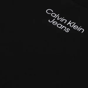 Nouvelle tendance Calvin Klein T-shirt Stacked Logo Tight Tee En Noir 15