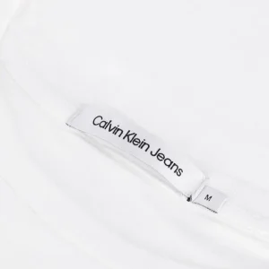 Calvin Klein T-shirt Stacked Logo Tight Tee En Blanc en solde 15