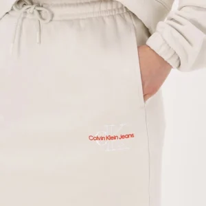 Calvin Klein Mini-jupe Two Tone Monogram Skirt Blanc authentiques 11