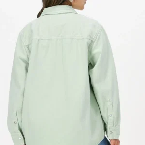 Calvin Klein Blouse Shirt Jacket Bleu Clair vente chaude 9
