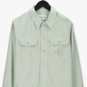 Calvin Klein Blouse Shirt Jacket Bleu Clair vente chaude 13