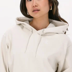 des prix incroyables Calvin Klein Chandail Two Tone Monogram Hoodie Blanc 11