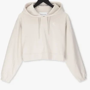des prix incroyables Calvin Klein Chandail Two Tone Monogram Hoodie Blanc 13