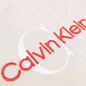 des prix incroyables Calvin Klein Chandail Two Tone Monogram Hoodie Blanc 15