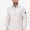 magasins pas chers Calvin Klein Chemise Décontracté Monogram Badge Shirt Sable 17