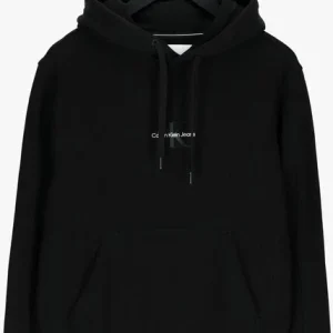 prix de gros Calvin Klein Chandail Monogram Logo Hoodie En Noir 13