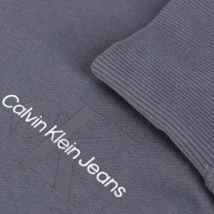 magasin solde Calvin Klein Chandail Monogram Logo Hoodie En Gris 15