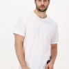 magasin france Calvin Klein T-shirt Badge Turn Up Sleeve En Blanc 19