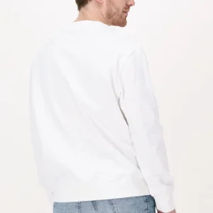 site officiel Calvin Klein Chandail Stacked Logo Crew Neck En Blanc 9