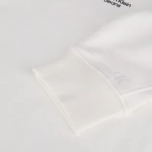 site officiel Calvin Klein Chandail Stacked Logo Crew Neck En Blanc 15