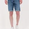 shopping pas cher Calvin Klein Pantalon Court Slim Short En Bleu 17