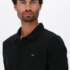 Calvin Klein Polo Stretch Pique Slim Polo En Noir Nouvelle tendance 11