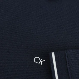 Calvin Klein Polo Stretch Pique Tipping Slim Polo Bleu Foncé offre spéciale 15