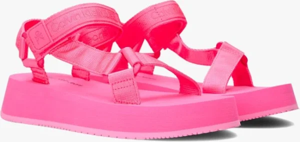 Calvin Klein Prefresato Sandal 1 Sandales En Rose Pas Cher soldes France 3
