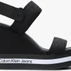 Calvin Klein Wedge Sandal Sling Sandales En Noir se précipiter pour acheter 17