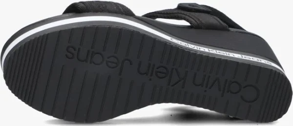 Calvin Klein Wedge Sandal Sling Sandales En Noir se précipiter pour acheter 5