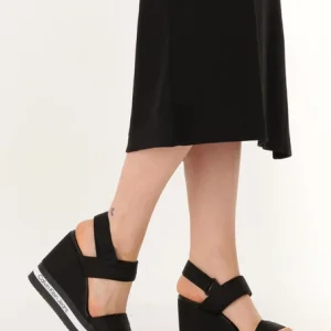 Calvin Klein Wedge Sandal Sling Sandales En Noir se précipiter pour acheter 18