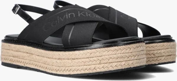 Paiement sécurisé Calvin Klein Flatform Wedge Sandal He Sandales En Noir 3