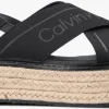 Paiement sécurisé Calvin Klein Flatform Wedge Sandal He Sandales En Noir 19