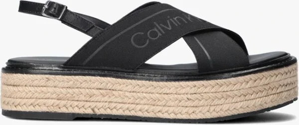 Paiement sécurisé Calvin Klein Flatform Wedge Sandal He Sandales En Noir 1