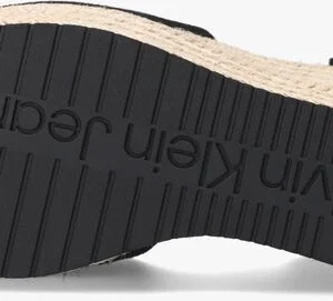 Calvin Klein Wedge Sandal Ankle Clip Sandales En Noir Top ventes 13