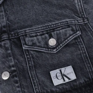 Calvin Klein Veste En Jean Cropped Oversized Denim Jacket En Noir magasin 15
