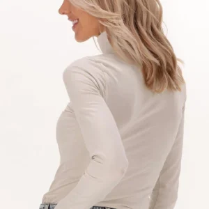 pas cher Calvin Klein Haut Stacked Logo Ls Roll Neck En Beige 9
