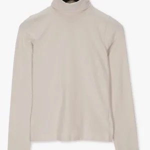 pas cher Calvin Klein Haut Stacked Logo Ls Roll Neck En Beige 13