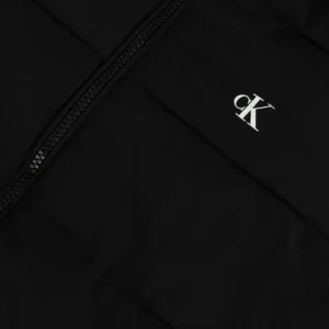 site soldes Calvin Klein Veste Matelassé Logo Hood Lw Padded Coat En Noir 15