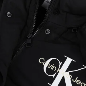soldes de Noël Calvin Klein Veste Matelassé Mw Non-down Short Puffer En Noir 15