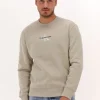 Calvin Klein Chandail Monogram Logo Crew Neck Sable a Prix Discount 19