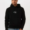 magasin france Calvin Klein Chandail Monogram Logo Hoodie En Noir 19