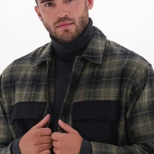 prix abordable Calvin Klein Surchemise Contrast Pocket Check Overshirt En Vert 11