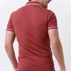 Calvin Klein Polo Tipping Slim Polo En Rouge à prix réduits 9
