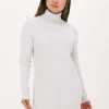 Calvin Klein Mini Robe Monogram Roll Neck Sweater Dress Blanc soldes en ligne 19