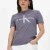 à prix imbattables Calvin Klein T-shirt Two Tone Monogram Regular Tee En Gris 19