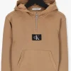 site pas cher Calvin Klein Pull Quilted Mix Media Hoodie En Beige 11