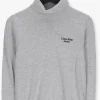 Calvin Klein Col Roulé Roll Neck Sweater En Gris prix abordable 11