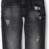 vente pas cher en ligne Calvin Klein Slim Fit Jeans Slim Washed Grey Destructed En Gris 11