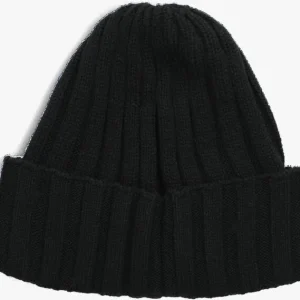 Top ventes Calvin Klein Monogram Rib Beanie Bonnet En Noir 7