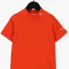 Meilleur Prix Calvin Klein T-shirt Mock Neck Rib Top En Rouge 10