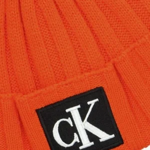 soldes de Noël Calvin Klein Monogram Rib Beanie Bonnet En Rouge 9
