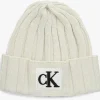 Calvin Klein Monogram Rib Beanie Bonnet En Beige vente à bas prix 11